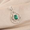 Malachite Gemstone 925 Sterling Silver Handcrafted Pretty Pendant 1.40" For Gift PP-19-17