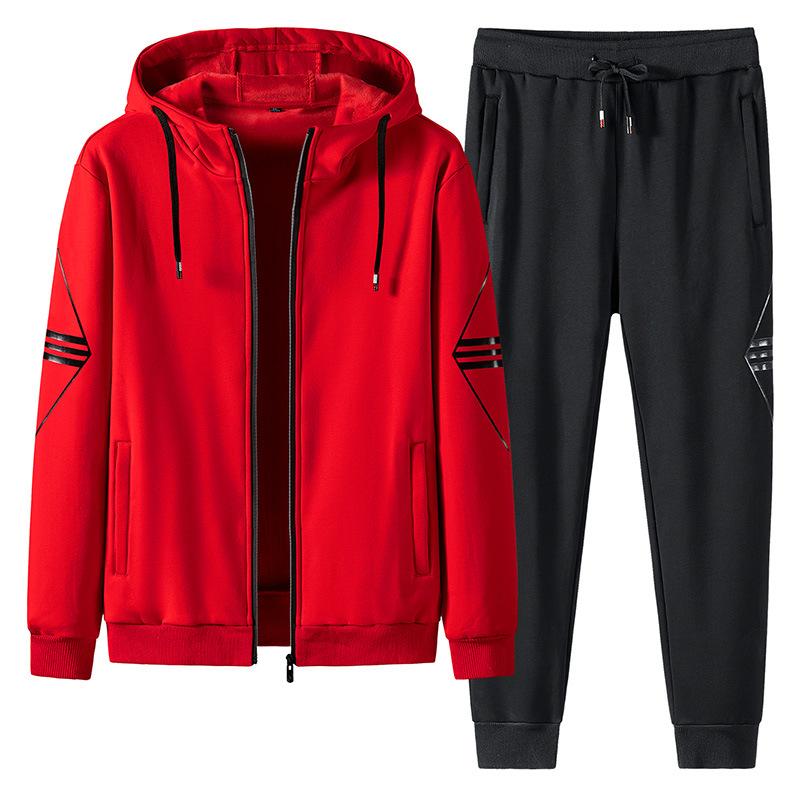 Sports Plus Velvet Thick Suit Men 'S Sports Casual Men 'S Plus Velvet Men 'S Winter Cotton Suit 