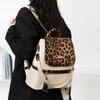 Fashi Anti-theft Backpack Women Casual Waterproof School Bags leopard print nyl Multi-Functi Shoulder Bags Travel Rucksack