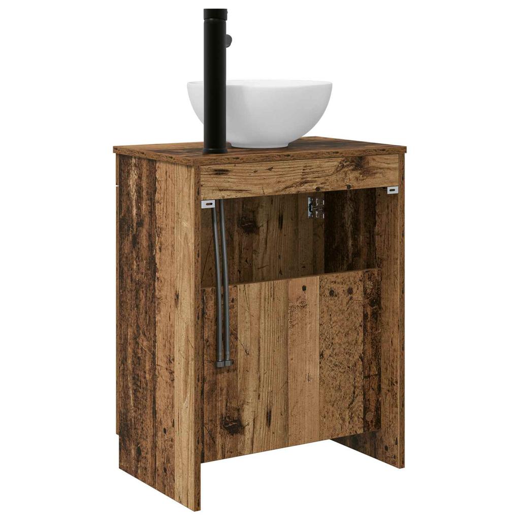 Bathroom Vanity with Washbasin Reclaimed Wood Look 54 x 35 x 83 cm