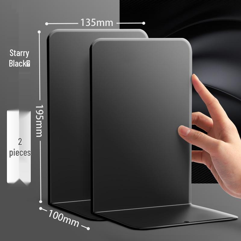 2-Piece Retractable Metal Book Stand and Bookend for Students