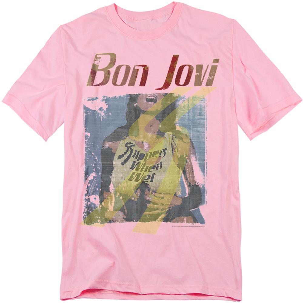 Bon Jovi Unisex Adult Slippery When Wet T-Shirt