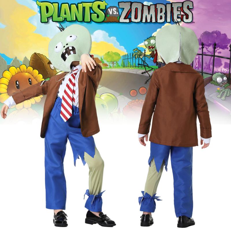 Zombies Vs Plants Cosplay Costume Set Halloween Dress Up Props Kids Gift Adults