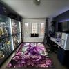 1PC Custom Name Purple Dragon Garden Theme Floor Mat Ideal for Living Room, Game Rooms, Office, Bedroom,Floor Mat Playful Design