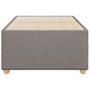 Bed Frame without Mattress Taupe 31.5 x78.7  (80x200 cm) Fabric