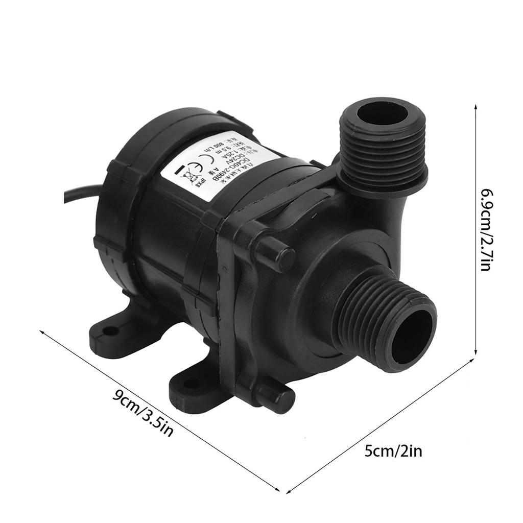 24V , 750L H 950cm Lift Quiet Brushless Submersible Pump, 20mm Ports High Circulation for Aquarium Hydroponics Garden Fountain Cooling