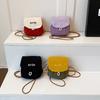 Fashion Color Blocked Letter Embroidery Children Lightweight Crossbody Purse For Kindergarten Kids
