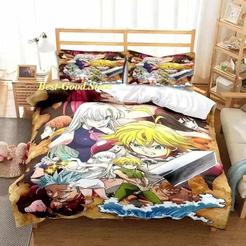 3D Anime The Seven Deadly Sins All Season Twin Bedding Set Comforter Set Bed Duvet Cover Double King Comforter Cover