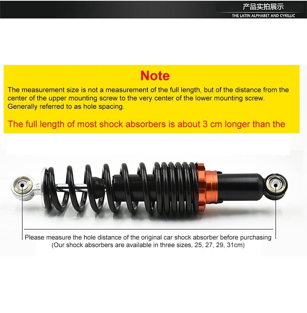 250/270/290/310mm Motorrad Stoßdämpfer Luft Schutz Fallen Dirt Bike Roller Quad ATV Schocks Absorber frühling Suspension