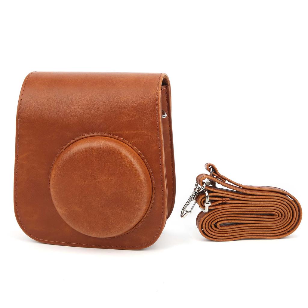 Geantă de depozitare pentru cameră PU, geantă vintage Sling Shell pentru Fujifilm Instax Mini 11 9 8