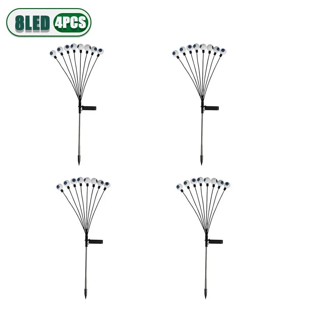 Halloween Ghost Eye Solar String Lights Eyeball Stake Lights Outdoor Garden Yard Decoration Holiday Christmas Party Display