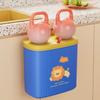 New 2 Type Kitchen Trash Bin Leak-Proof Space-Saving Wall-mounted Trash Can Candy Color with Lid Garbage Can Kitchen Use
