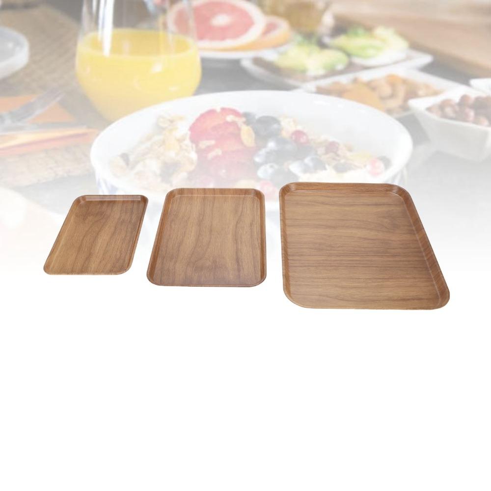 3Pcs Raised Edge Serving Tray Rectangle Display Tray Exquisite Storage Platter Parties