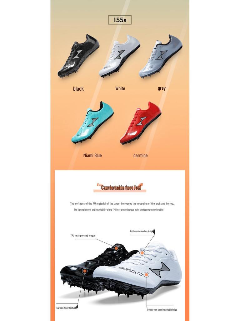 181s Spiked Running Shoes for Men, Women, Students - Middle Distance Track & Field Competition