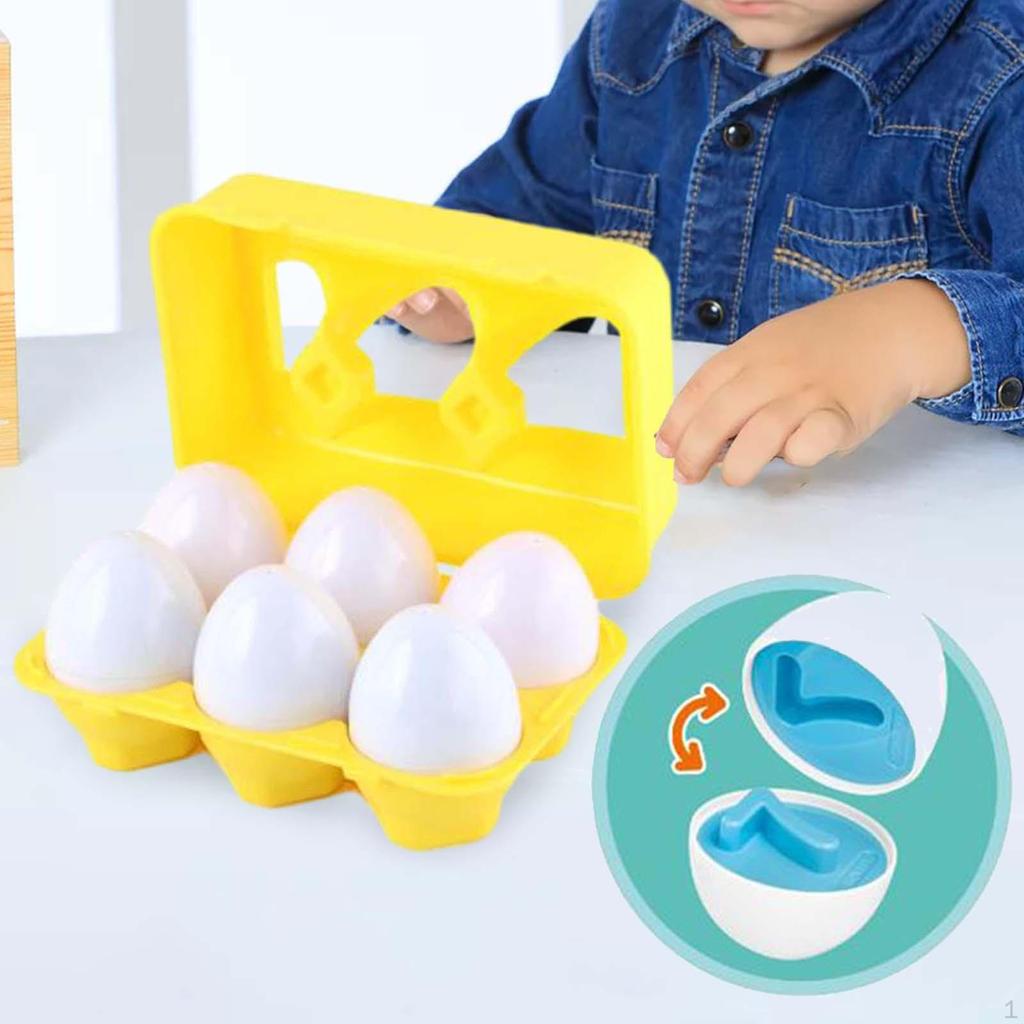 Matching Eggs Toy Easter Toys Math Interactive Educational Shape Sorter with Egg