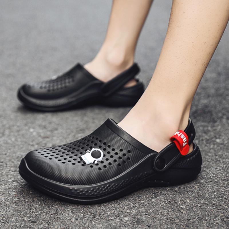 Summer Couple Sandals Large Size Black White Men's Sandals