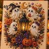 Faux Pearl Painting Kit for Adults Halloween Kit, Cute Ghost 3D Art DIY Sparkling Mosaic Picture Adults, Christmas Craft Home Festive Decor
