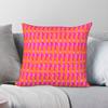 Hot Pink Orange Strokes Geometric Square Pillowcase Polyester Linen Velvet Printed Zip Decorative Room Cushion Cover Wholesale