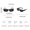 2PCS Retro Style fashion Cat Eye Women's Sunglasses Combination Y2K Cool Trend Street Party Holiday Decoration Glasses Men