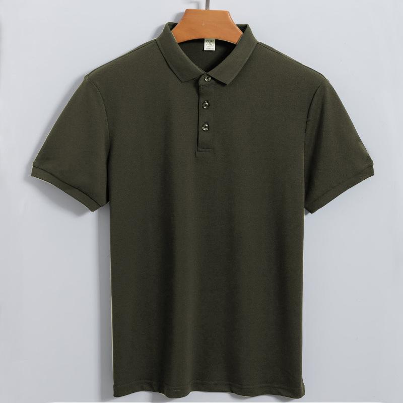 

Non-ironing and Quick-drying Polo Blouse Mens One Tone Skin-friendly and UV-proof Short-sleeved Polo Blouse 4XL