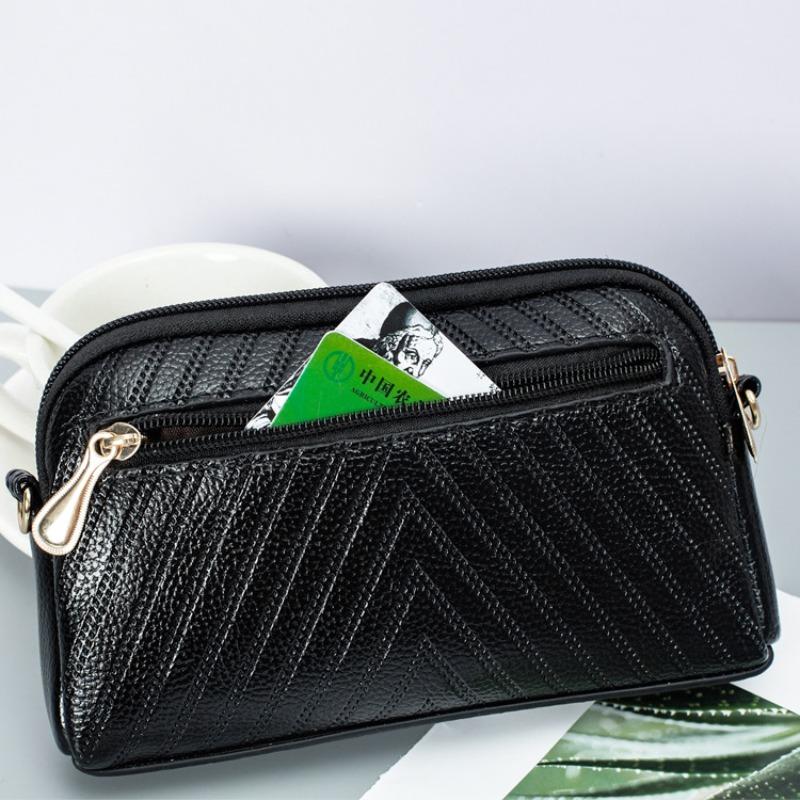 New Small Satchel Mini Printed Mobile Phone Shoulder Oblique Span Bag Letter Casual Multi-layer Wrist Plaid Change Bag