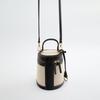 New Female Shoulder Bags Fashion Bucket Bag Black White Handheld Bag Women's Zipper Canvas Bags Leisure Outdoor Crossbody Bags