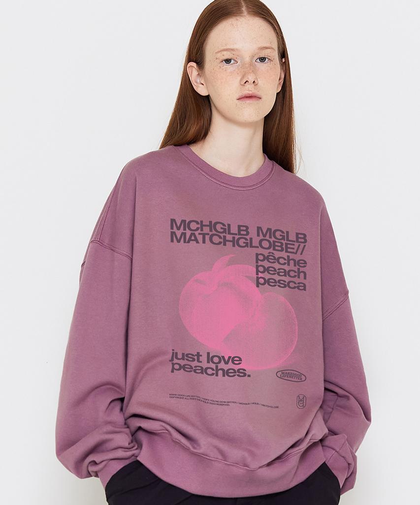 MATCHGLOBE Another Peach Sweatshirt (Deep Pink)