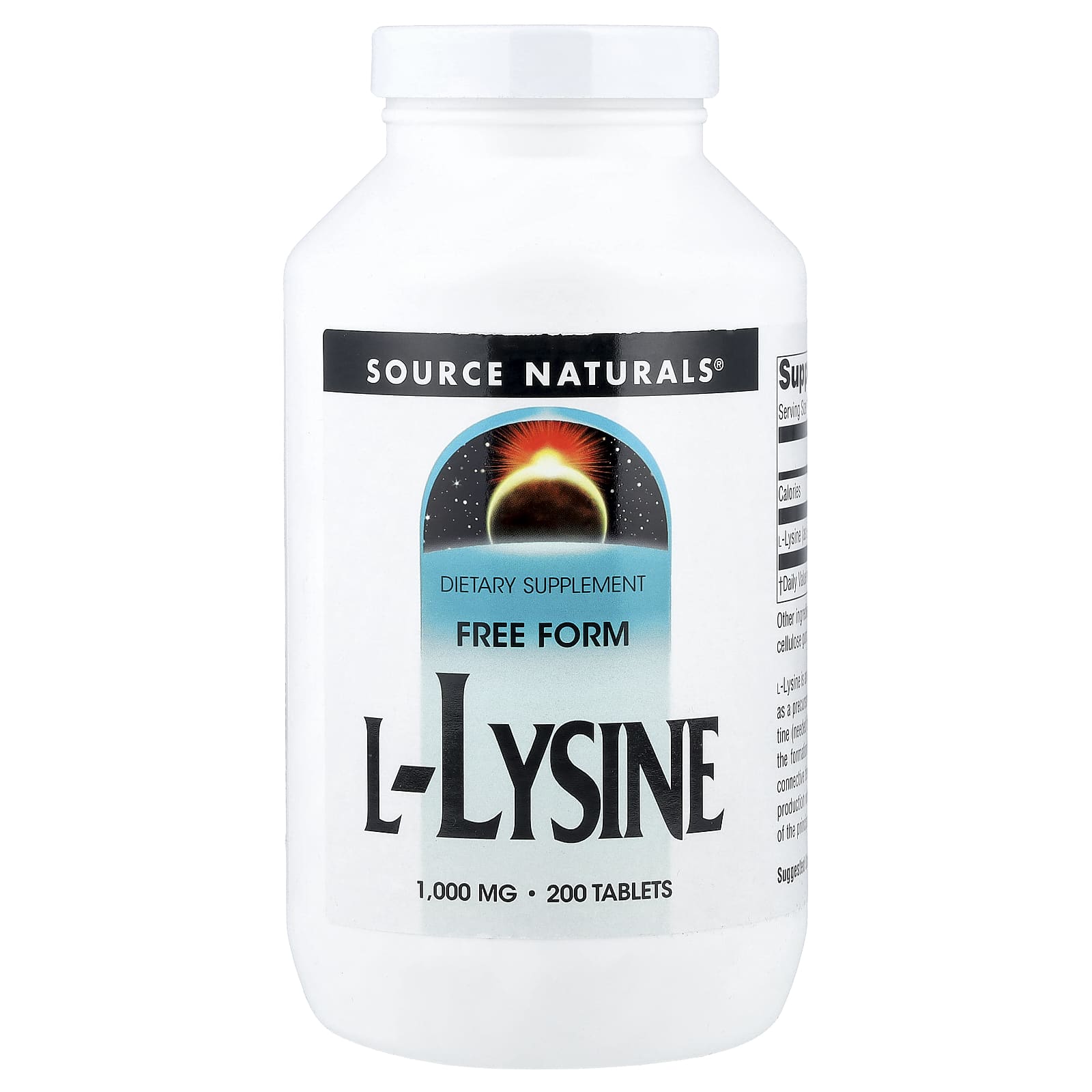 

L-Lysine, 1,000Mg, 200 Tablets