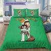 Cat Adventure Custom Name Pattern Bedding Quilt Set Quilt Cover Pillowcase Home Birthday Gift(1 * duvet cover + 2 * pillowcase, without core)