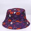 New European and American fashion retro pattern printed bucket hat women's outdoor travel sun hat double-sided can wear pot hat men