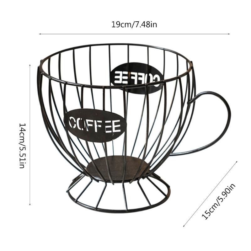 Stylish Modern Coffee Organizer Rack Parctical Coffee Holder Storage Rack Organizer Stand Durable Display Shelf Basket