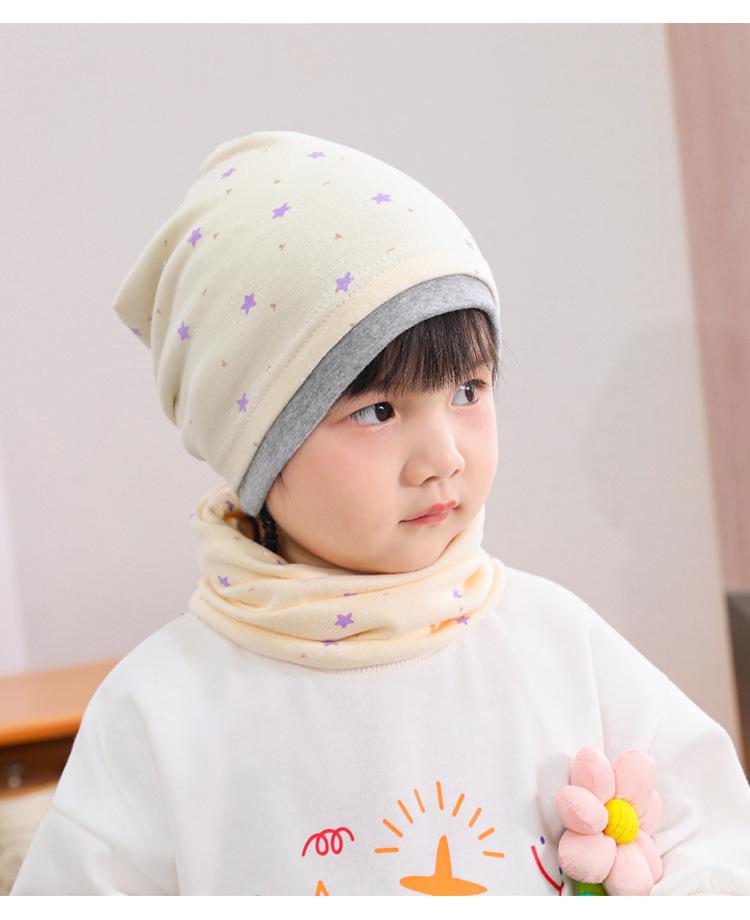 Dwuwarstwowa bawełniana luźna czapka dla dzieci - Ciepła wiatroszczelna czapka jesienno-zimowa dla dzieci w wieku 2-9 lat
