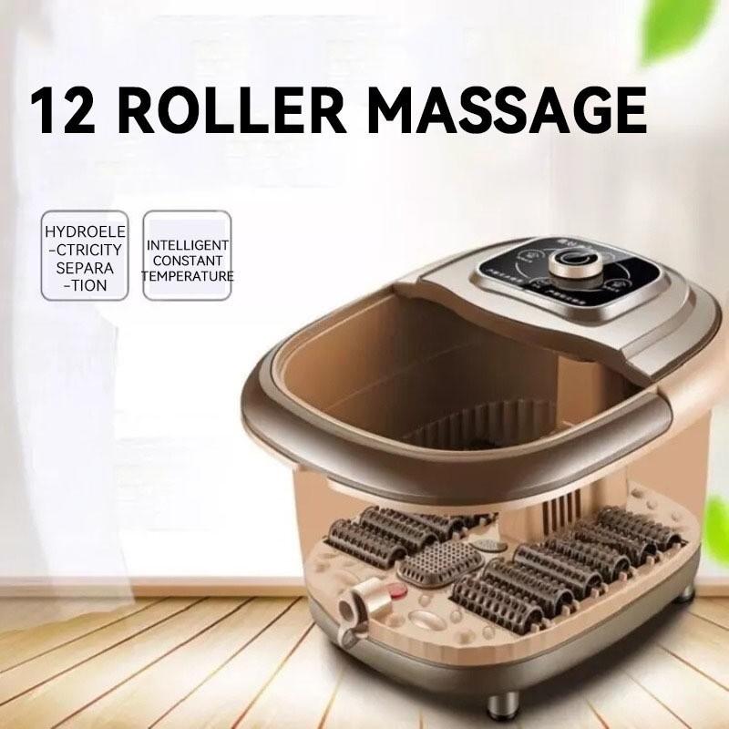 12 Rollers Foot Bath Massager Automatic Electric Heating Foot Spa Machine Household Detox Foot Bath Bucket
