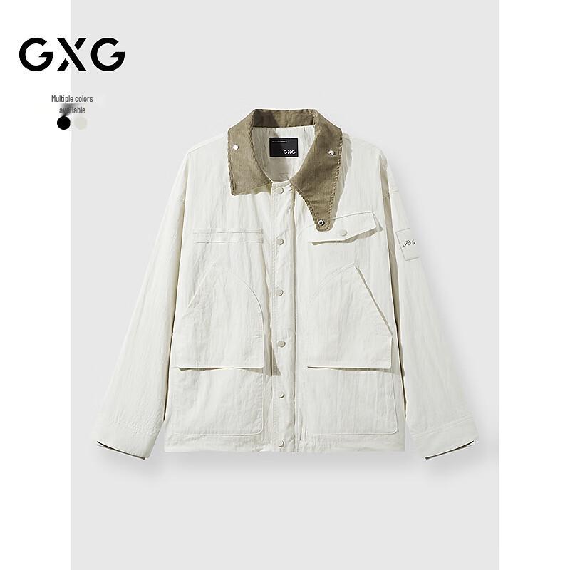 Мужская повседневная куртка GXG с контрастным вельветовым воротником XXL