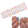 30Pieces Fashionable Acrylic Nail With Handmade Floral Art And Waterproof Coating For Daily Wear Or Parties