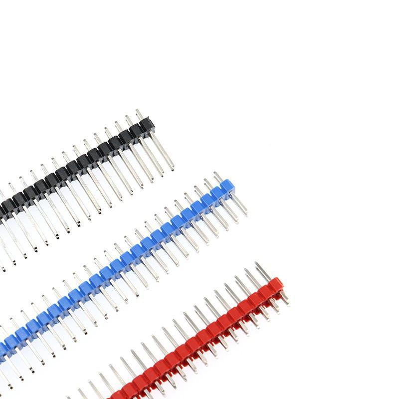 Colorful Single Row Straight Pin Header 2.54mm Pitch 1×40P Electronic Connector 100pcs Lot