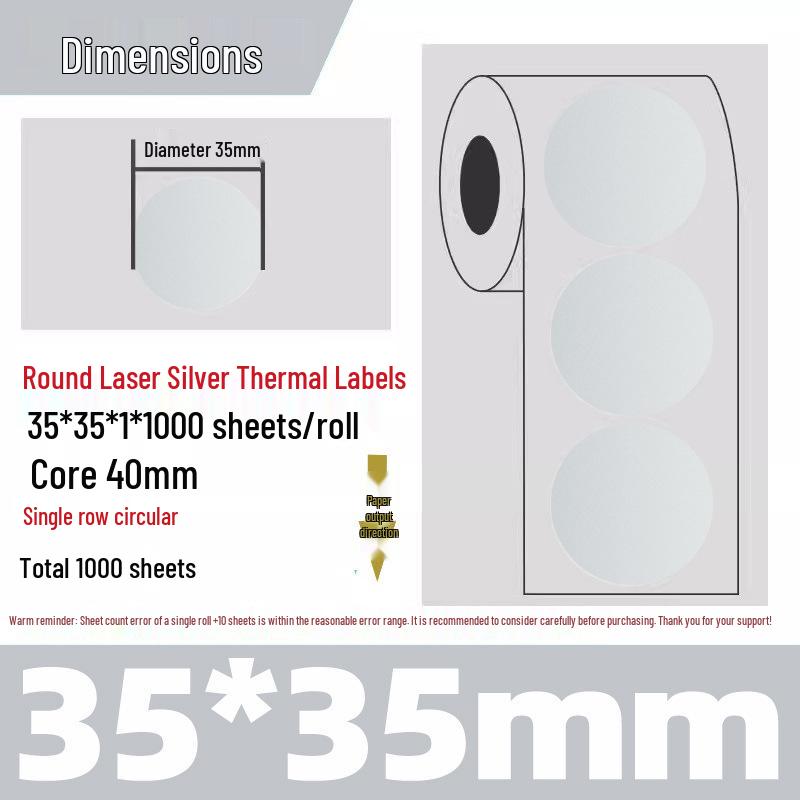 Silver Thermal Adhesive Printable Food Label
