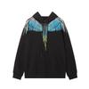Felpa da uomo oversize con cappuccio con stampa Ala Fantasma Design Serpente Fulmine Abbigliamento Casual