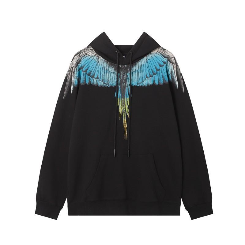 Felpa da uomo oversize con cappuccio con stampa Ala Fantasma Design Serpente Fulmine Abbigliamento Casual