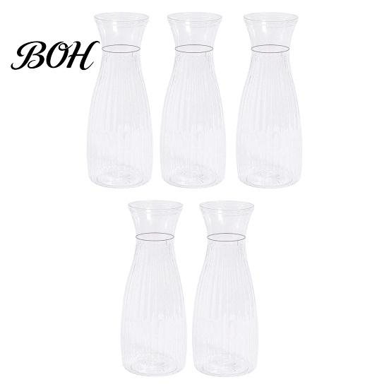 Trendy Flower Container Clear Bud Vase, Plastic Transparent Modern Plant Table Centerpiece Vase for Home Party Wedding Decor Lightweight