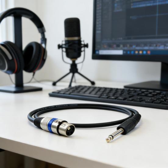 2M 6.35MM to XLR Audio Cable Guitars Microphones Speakers Mixers 6.35MM Male to XLR 3Pin Female Audio Stereo Cable Adapter Cord