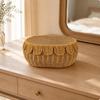 Woven Storage Basket with Lid Decorative Wicker