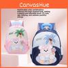 Kids Dualshoulder Cartoon Bear Backpack With Air Cushion Straps For Kindergarten Entrance