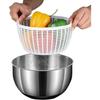 Tufduzo Electric Salad Spinner, Large Capacity, High-Speed ??Drainer for Vegetables and Fruits, Quiet Design with Basket, Easy Operation, Space-Saving