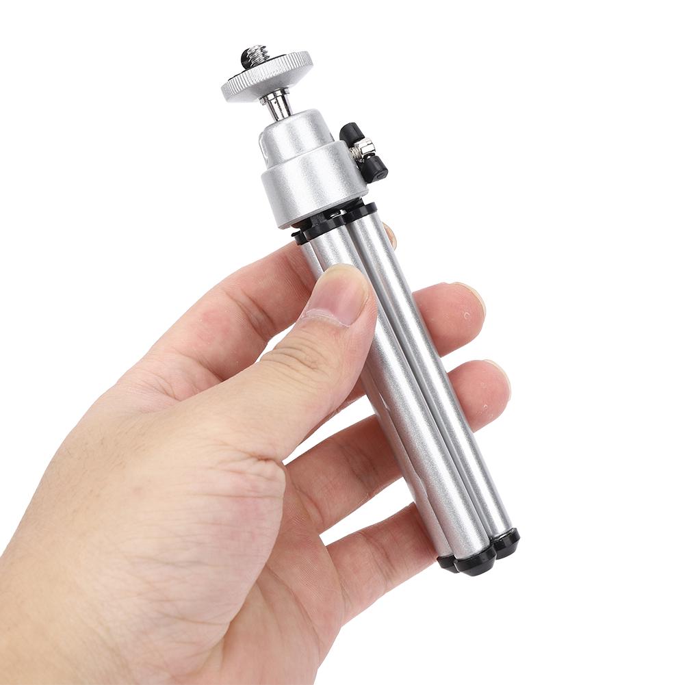 3PCS Aluminium Alloy Silver Stoving Varnish Mini Anti Shake Telescope Tripod