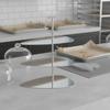 Three-Tier Dessert Stand Upright Column Mirrored Sturdy