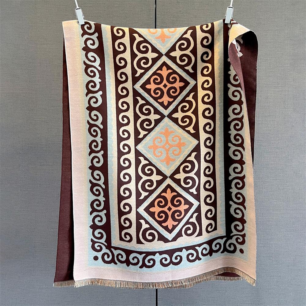 Luxury Winter Cashmere Scarf Women Print Shawl Wrap Soft Pareo Elegant Poncho Femal Thick Warm Blanket Echarpe Pashmina