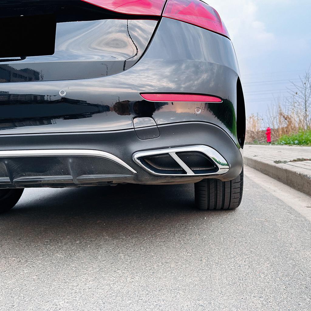 Für Mercedes-Benz E-Klasse W214 E260 300 AMG 2024+ ABS Auto Auspuffrohr Endstück Schalldämpfer Auspuffrohr Endkappe Verkleidung Auto Styling