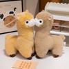 Simulated Cute And Charming Furry Alpaca Plush Playthings Stuffed Cartoon South American Lamb Dolls Adorable Sheep Model Girls Birth Date Gifts