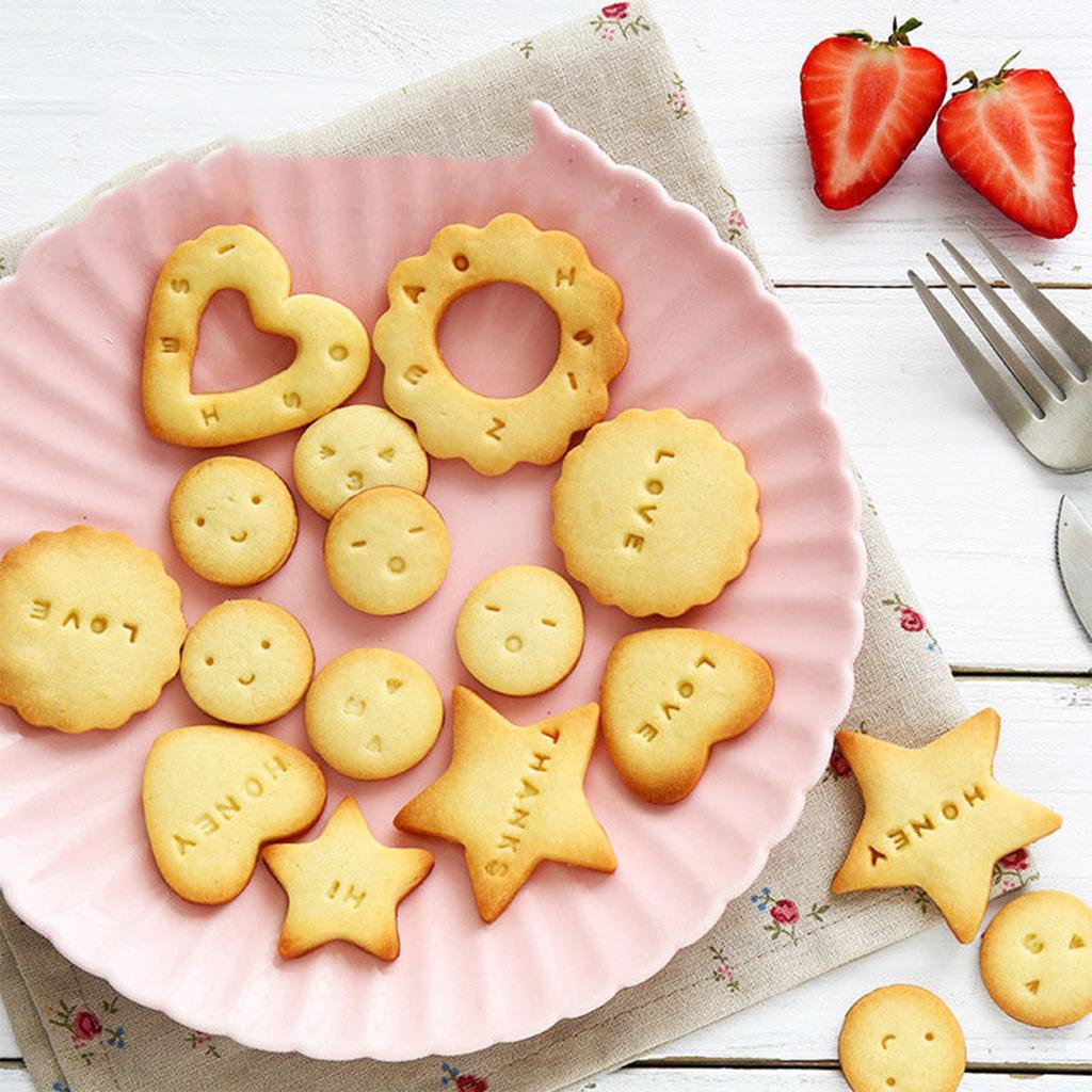 Alphabet Number Symbol Cookie DIY Stencil Set Alphabet Letter Form For Baking